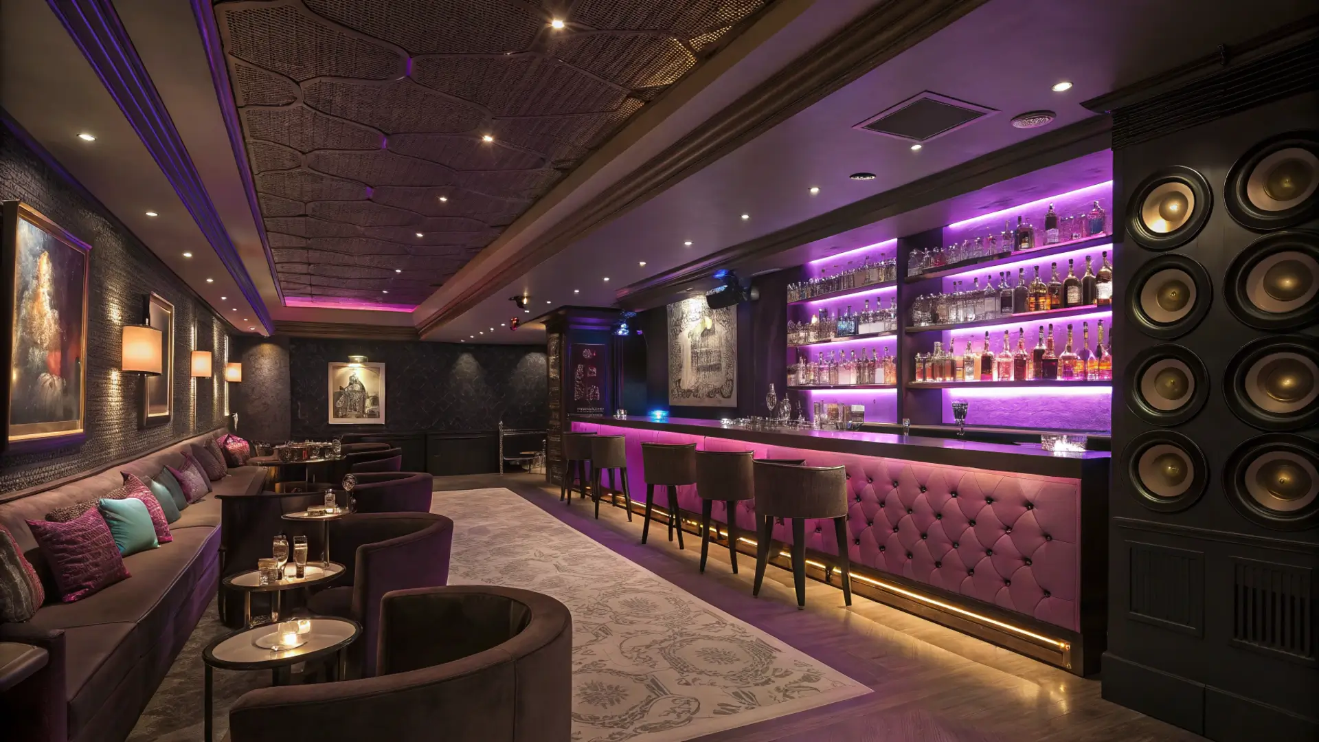 premium champagnes in a sex bar in vienna