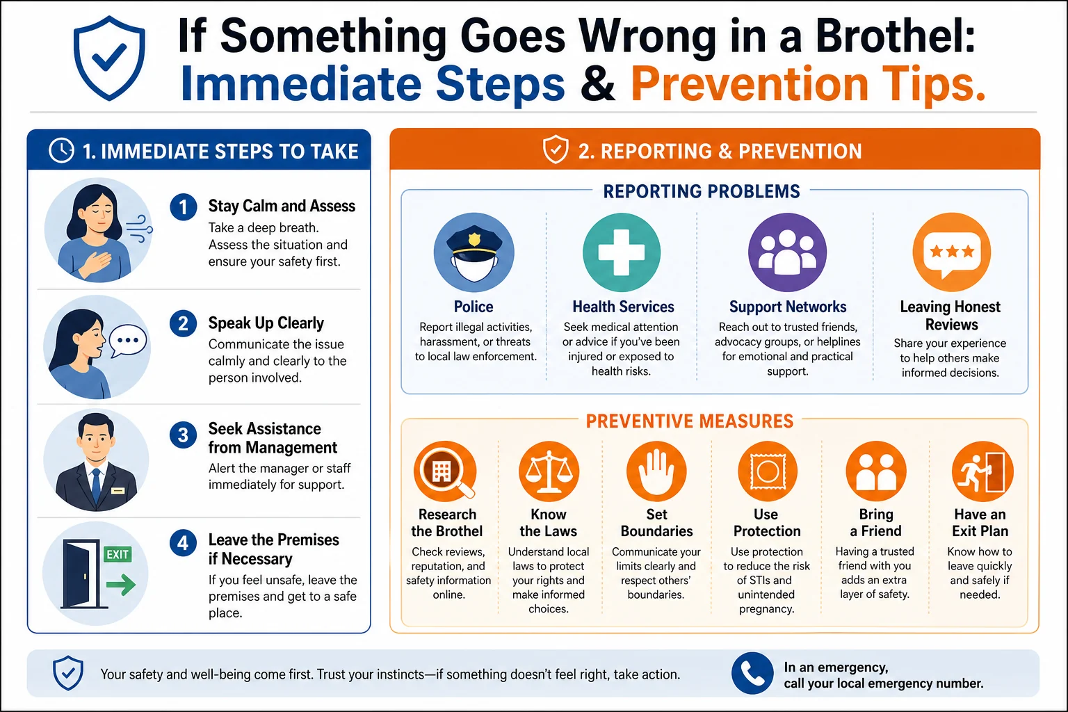 What to Do If Something Goes Wrong in a Brothel infographic