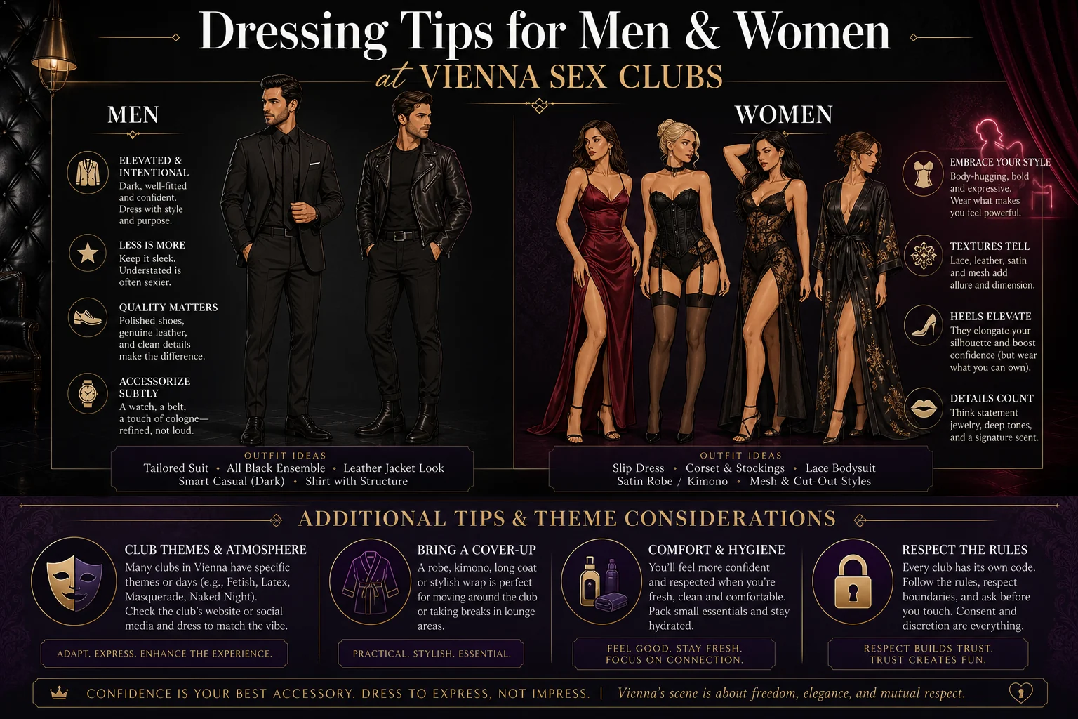 How to Dress for a Night Out at a Vienna Sex Club infographic