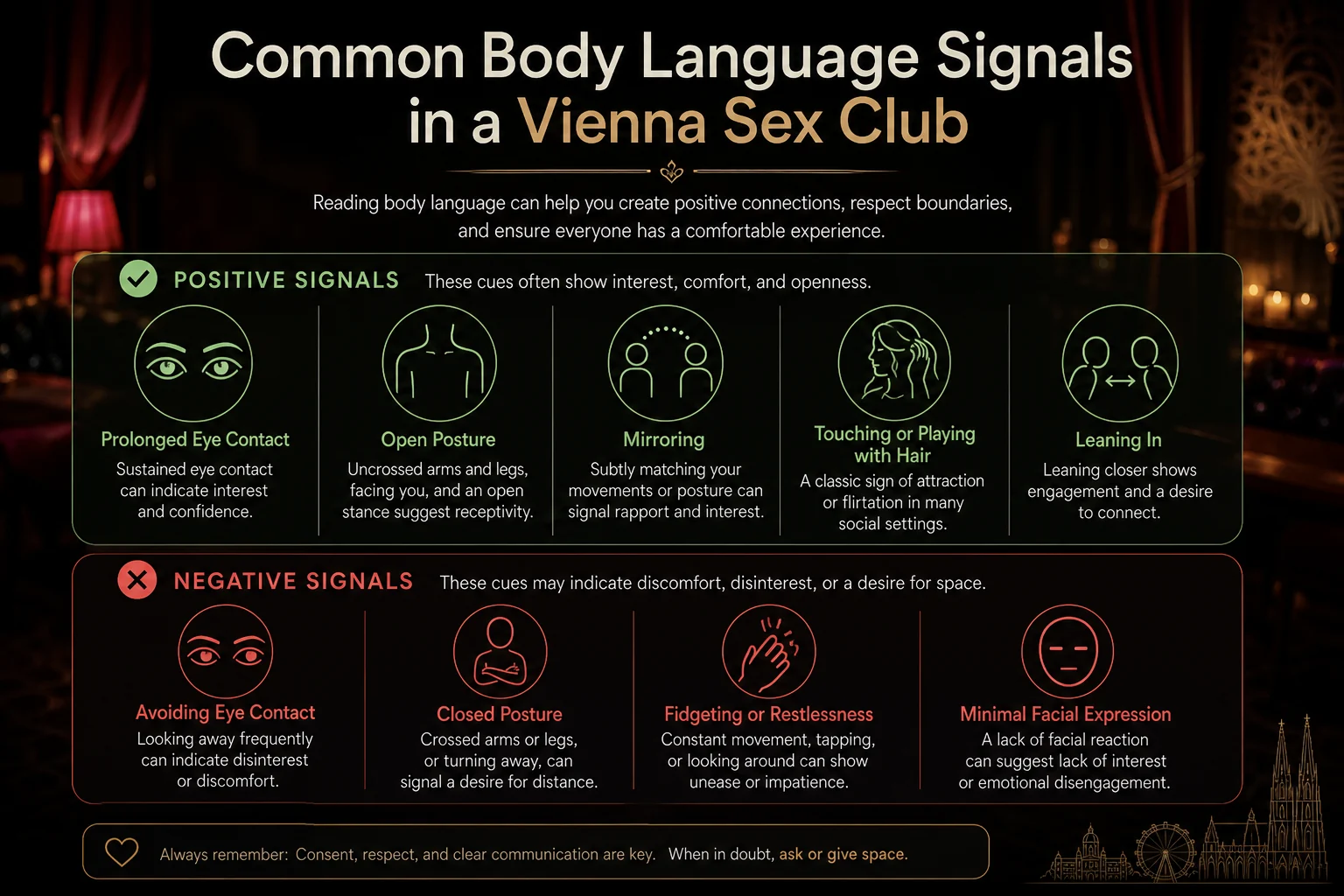 What Body Language Means Inside a Vienna Sex Club? infographic