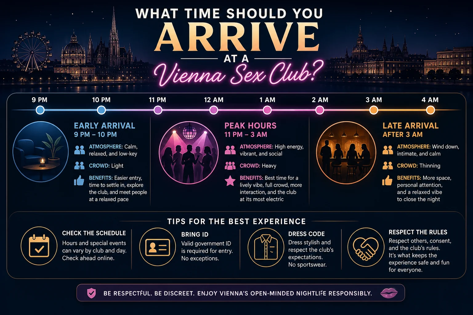 What Time Should You Arrive at a Vienna Sex Club? infographic