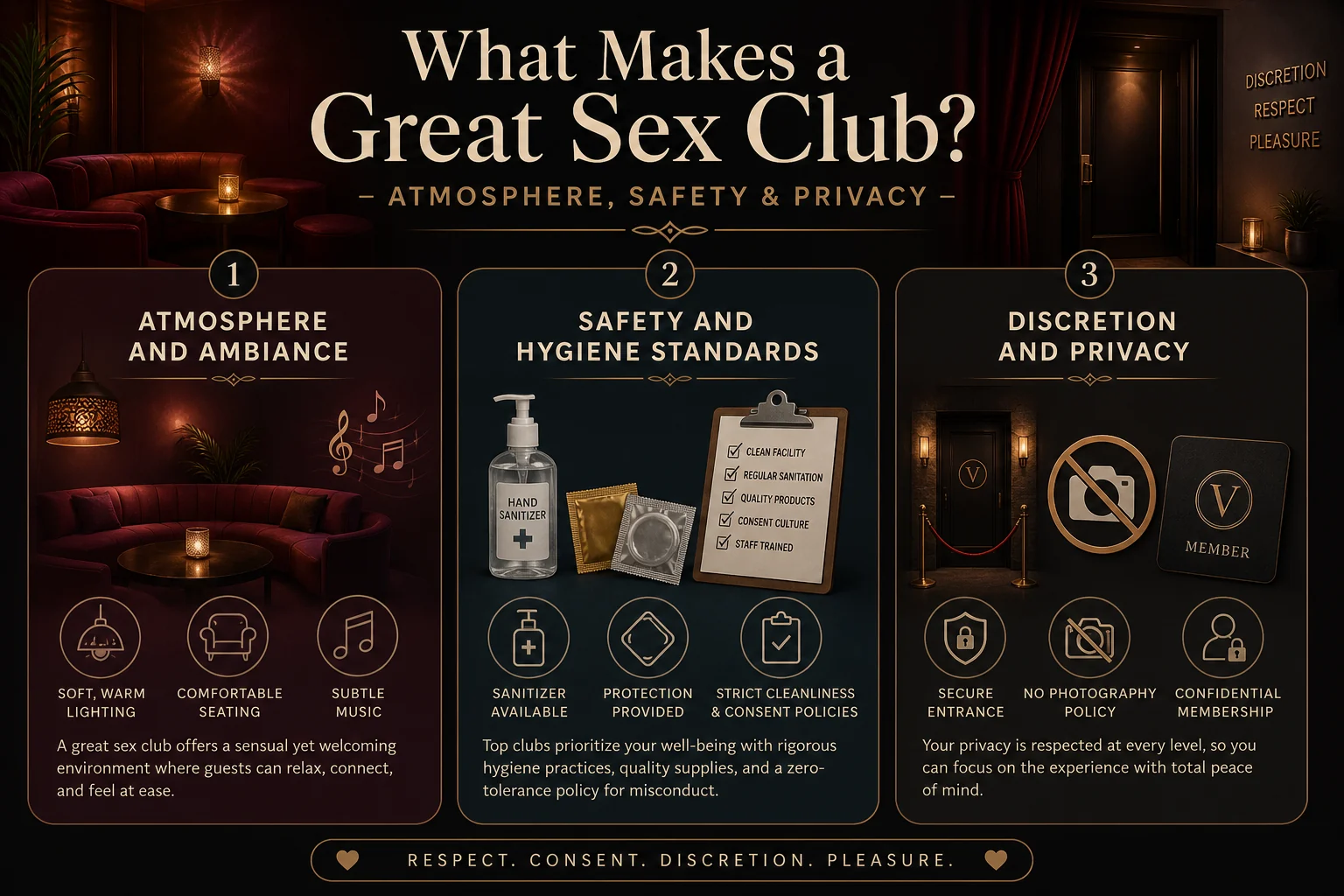What Makes a Great Sex Club? infographic