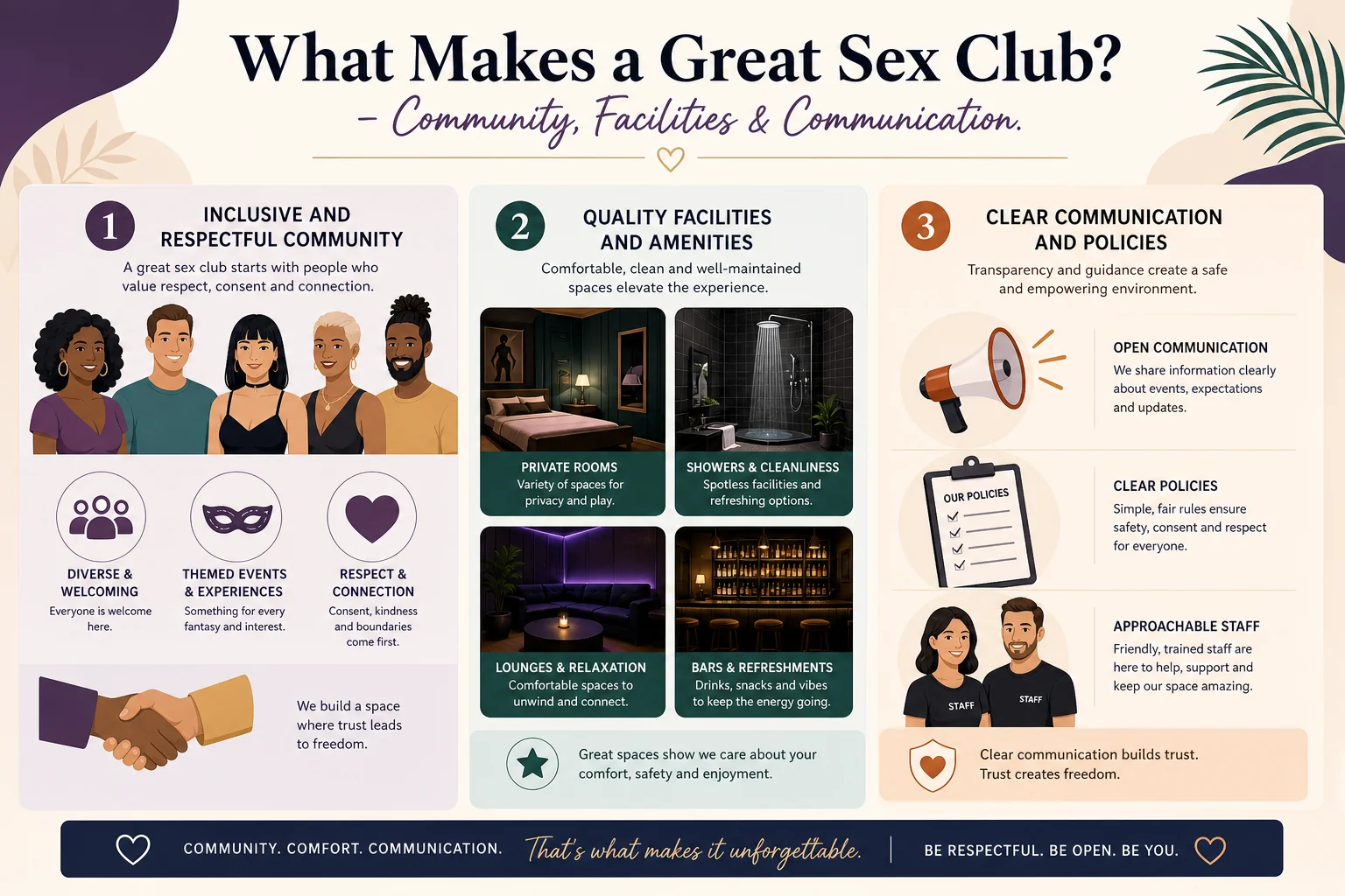 What Makes a Great Sex Club? infographic